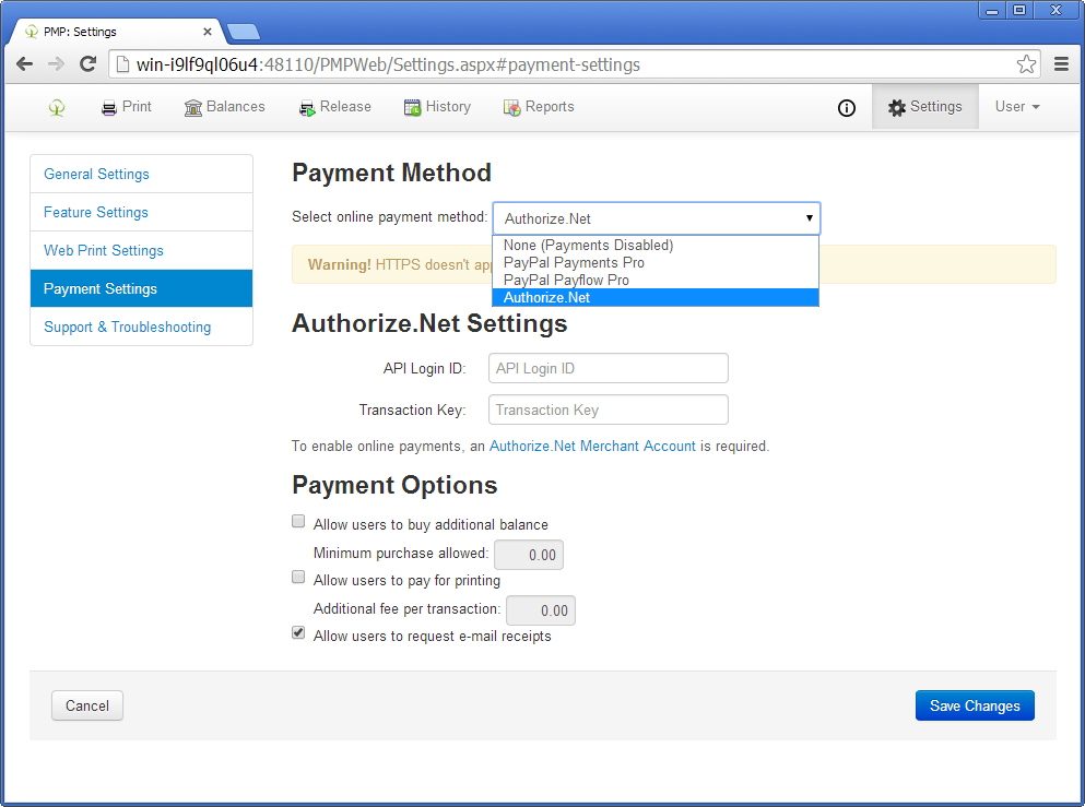 Payment Portal Interface